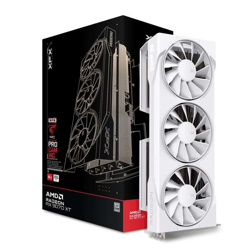 XFX Swift Radeon RX 9070 XT White Triple Fan Gaming Edition, 16384 MB GDDR6
