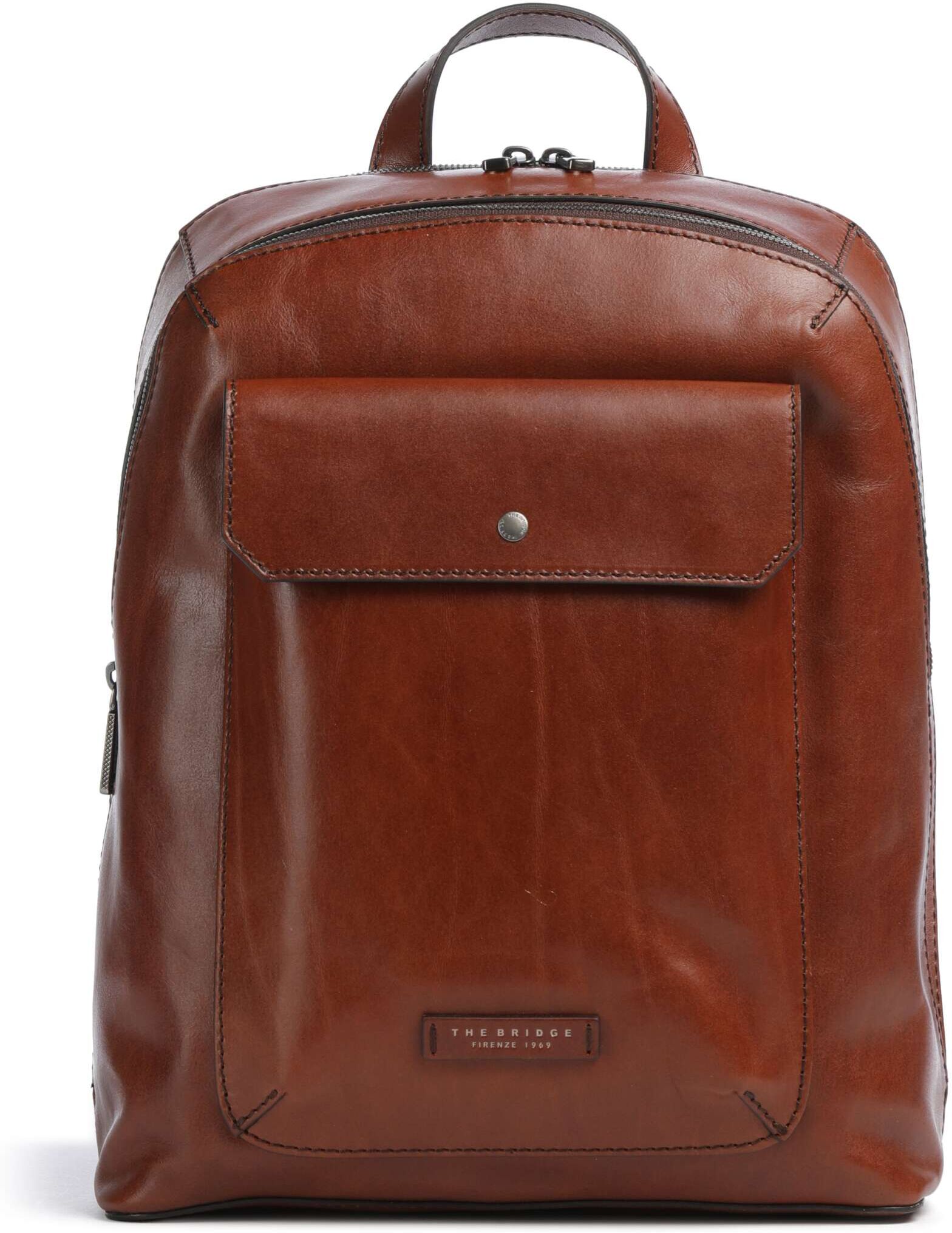 The Bridge Mattia Rucksack aus Leder, braun