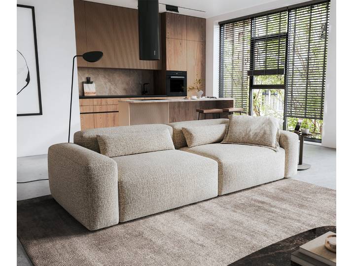 Big-Sofa Freestyle Pure 280x110 cm Webstoff Soft Beige, Sofas