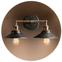 Vintage Metallic Doppelwandleuchte E27 60W 63X29Cm Edm.