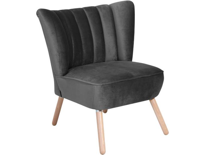Max Winzer Sessel, Anthrazit, Holz, Buche, 70x80x66 cm, Goldenes M, Made in Germany, Wohnzimmer, Sessel, Sessel