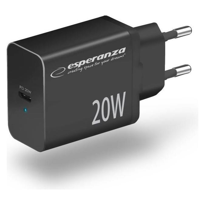 Esperanza EZC104K Netzladegerät 20W Schwarz (20 W, 1 Port) (EZC104K)