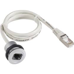 Schlegel RRJ_RJ45 RJ45-Einbaubuchse RRJ_RJ45 Buchse, Einbau, Stecker, gerade Pole: 8P8C Grau 1 St.
