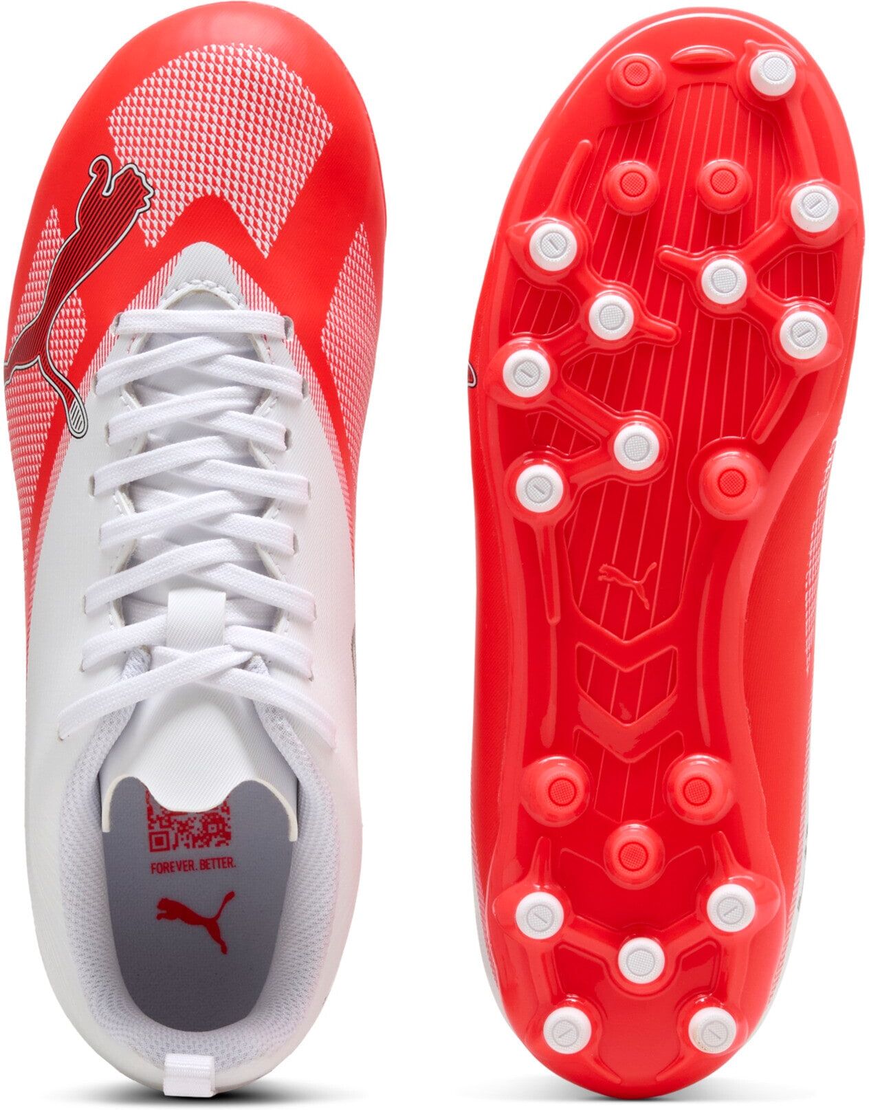 Fussballschuh PUMA "ULTRA 7 PLAY MG JR", Jungen, Gr. 37, Textil, rot (ultra rot, puma schwarz, puma weiß), Synthetik, Schuhe Fussballschuh, für Kunstrasenplätze ultra rot, puma schwarz, puma weiß 37, Textil