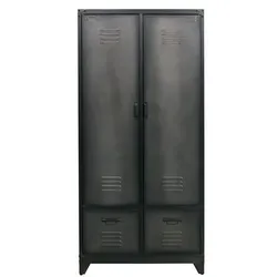 Mehrzweckschrank Locker Metall Schwarz