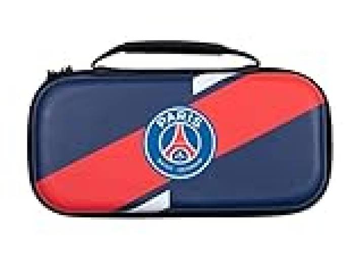 Konix PSG Housse de Protection et Transport pour Consoles Nintendo Switch, Switch Lite et Switch OLED - Rangement 8 Jeux - Bleu Marine et Rouge