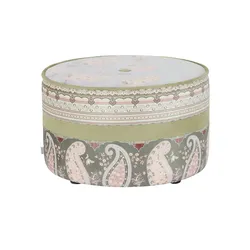 bassetti by SCHRÖNO Pouf aus Velours Tino ¦ grün ¦ Maße (cm): H: 39  Ø: 63.0
