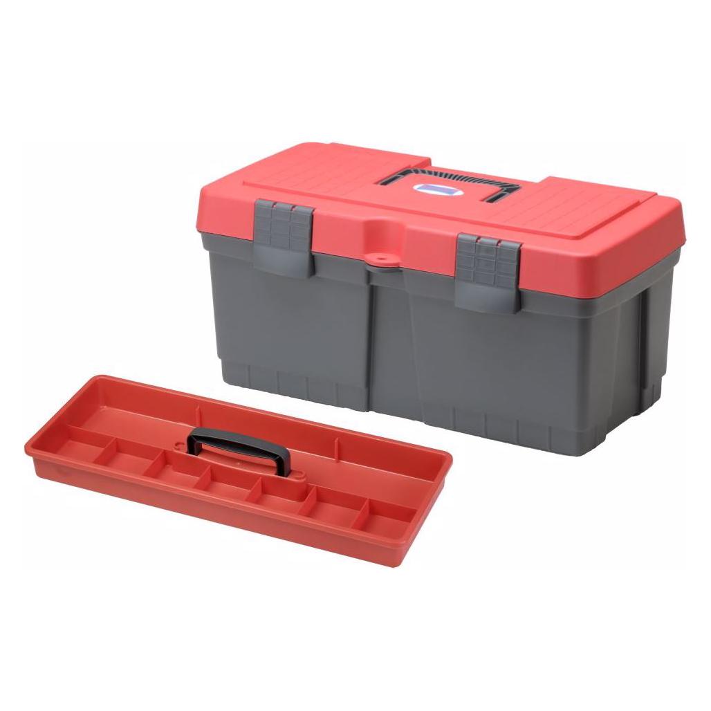 Hünersdorff Werkzeugkoffer ALPHA MINI aus PP grau/rot 225x410x185 mm (663000)