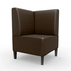 BIG Möbel GmbH Gastro Eckbank Paris | 64x64 cm | Kunstleder Braun | Glatt