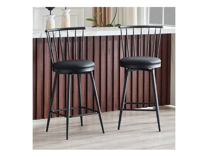 Fine Life Pro Barhocker Barhocker Metall Windsor-Stil, gepolstert, Industrial-Stil, Barhöhe, Für Kücheninseln, Bars und Restaurants, Vintage-Minimalismus