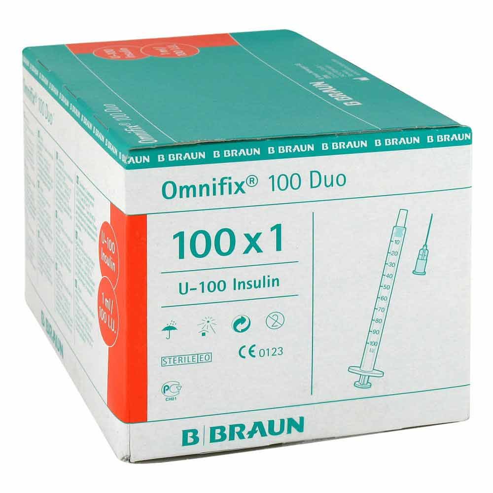 B. Braun Melsungen AG Omnifix Duo 100 Insulin Einmalspritzen 01349035