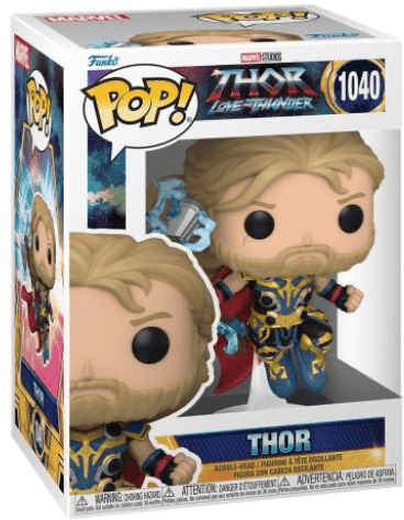 Funko Pop! Vinyl - Marvel - Thor Love - Thor Figure 1040, Gold and Silver Metallic, 11.6 cm, Funko