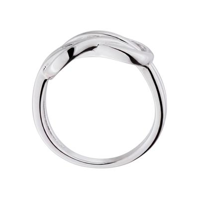 Silberring JOBO "Ring Schlaufe verschlungen" Gr. 56, silber 925, Fingerringe, Damen, 56, Silber 925 (Sterlingsilber), Silberring, 925 Silber