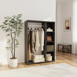 Kleiderschrank Nesbyen Anthrazit [en.casa]