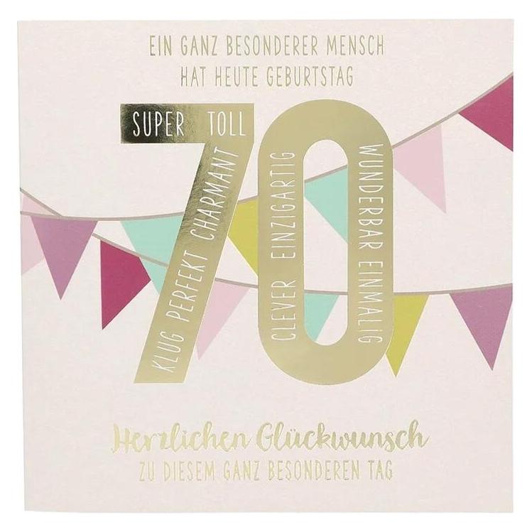 Magni Depesche 11515-050 Zahlenkarte zum 70. Geburtstag mit Musik, veredelte Klappkarte mit originellem In (11515.050)