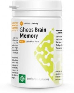 GHEOS Srl Brain Memory 60 Capsule - Integratore per la Memoria e la Concentrazione