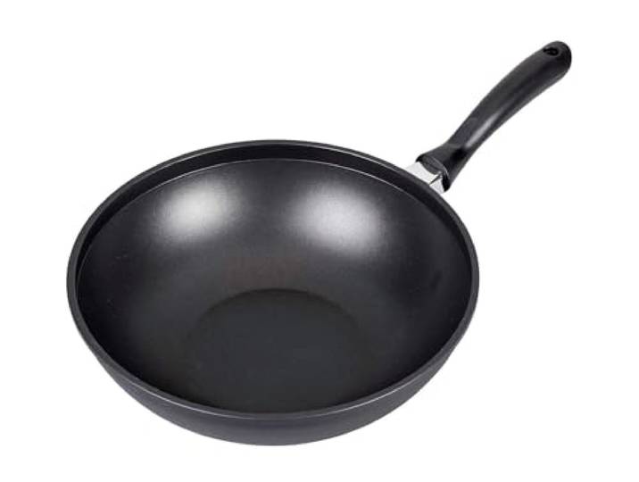 Wok, Wokpfanne, Aluminium, Ø 30 cm, Höhe: 9.5 cm Tiefe Ausführung Backofenfest bis 160°C Gas, Elektro & Ceran Für Schnelles Anbraten & asiatische Gerichte