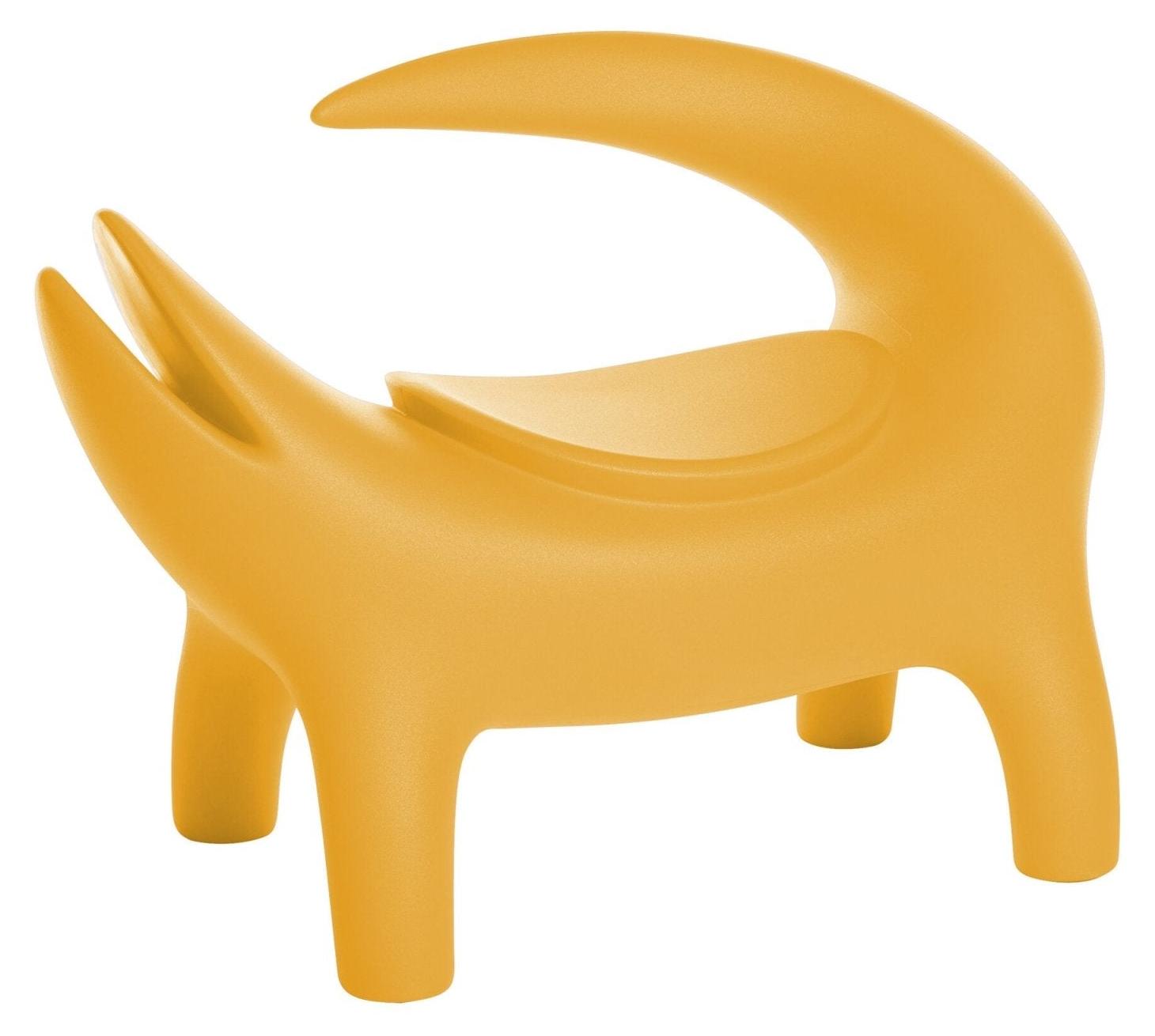 Slide Design Stuhl Etnik Modern für Zuhause und Gaststätten Kroko - Gelb