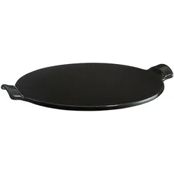 Emile Henry, Pizza Zubehör, Pizzastein Ø 36.5 cm Rund, Schwarz