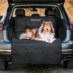 Rudelkönig Kofferraumschutz gesteppt Autoschondecke Hundedecke mit Ladekantenschutz wasserfest robust Auto