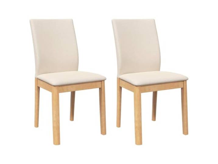 TEKGHUT Esszimmerstühle mit Kissen 2 STK. Massivholz Gummibaum Ergonomische Rückenlehne, dichte Maserung, stoßfest, langlebig, vielseitig für Esszimmer und Wohnzimmer