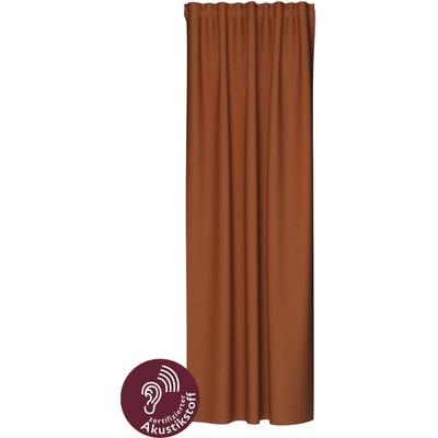 Vorhang HOMING "Allen, 1 Stück, verdeckte Schlaufen, blickdicht, Thermo" Gr. 1, rot (ziegelrot), B:140cm H:245cm, Polyester, Gardinen, blickdicht, Akustik, Lärmschutz, Wohn-, Schlaf-, Kinderzimmer, Thermo