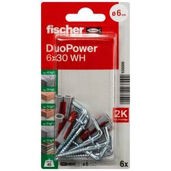 Fischer 535000 DuoPower 6 x 30 WH K NV Dübelset 30 mm 6 mm 1 Set