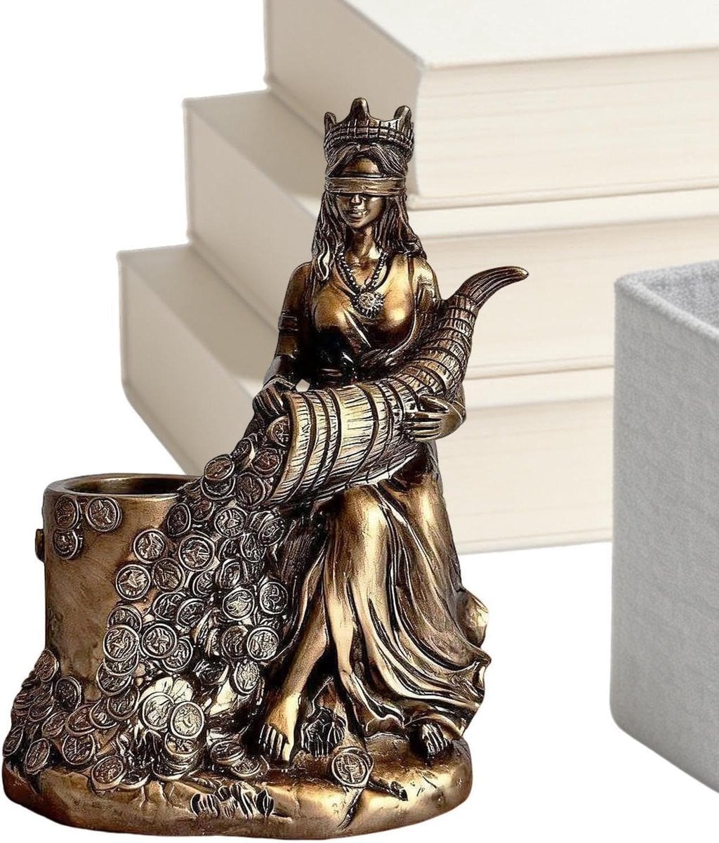 Godin van Rijkdom Beeldje - Welvaartsengel Griekse Mythologie - Decoratie voor in de Woonkamer