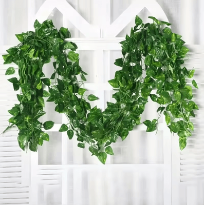 Inspire Picks Artificial Ivy Leaf Garland Lush Hanging Vines For Home Kitchen & Wedding Decor green Vines 2m (1 String)
