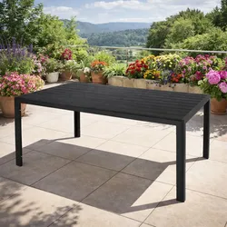 Mojawo Alu Nonwood Gartentisch Esstisch Outdoortisch anthrazit 180x90cm