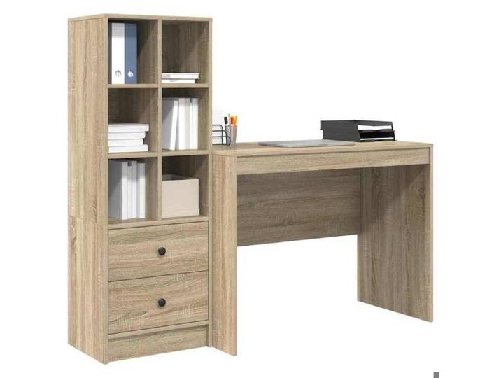 (Vente Chaude)Meuble ordinateur/Bureau PC - CLOUD - Cabinet de Bureau avec tiroir 2 pcs Chêne Sonoma 9082376