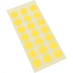 Aufkleber I Markierungspunkt, blanko, gelb, Haftpapier, ablösbar, Ø 37mm, 10/Bogen