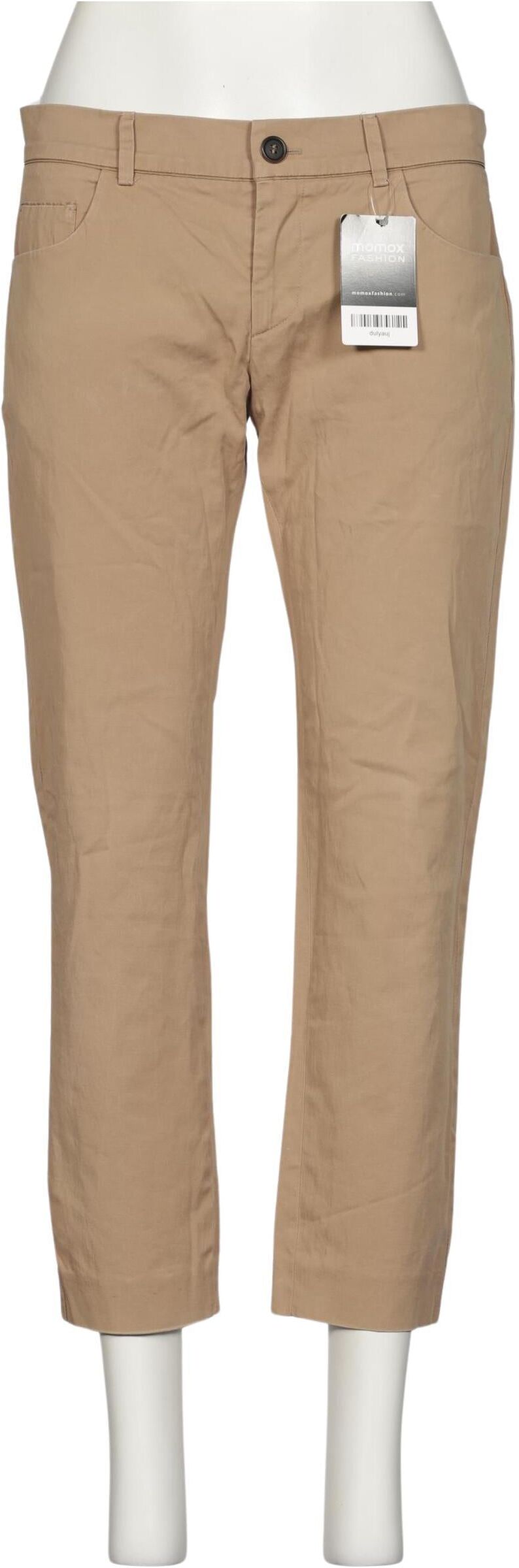 Miu Miu Damen Stoffhose, Beige, Gr. EU 38 (IT 44), Baumwolle - Second Hand