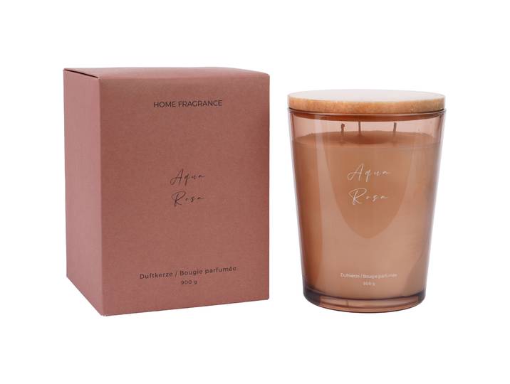Duftkerze Nathalie Aqua Rosa 900g pink - Material: Glas