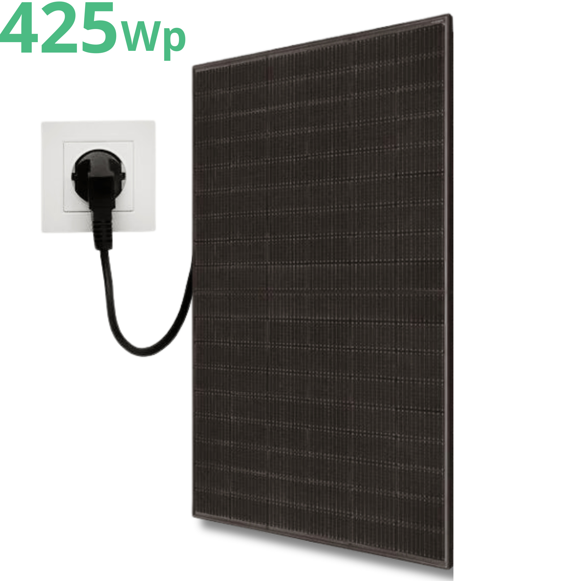 1 Solar Balkonkraftwerk 425W PV-Module mit Mikrowechselrichter - Plug & Play-Single-400wp-300W-omvormer