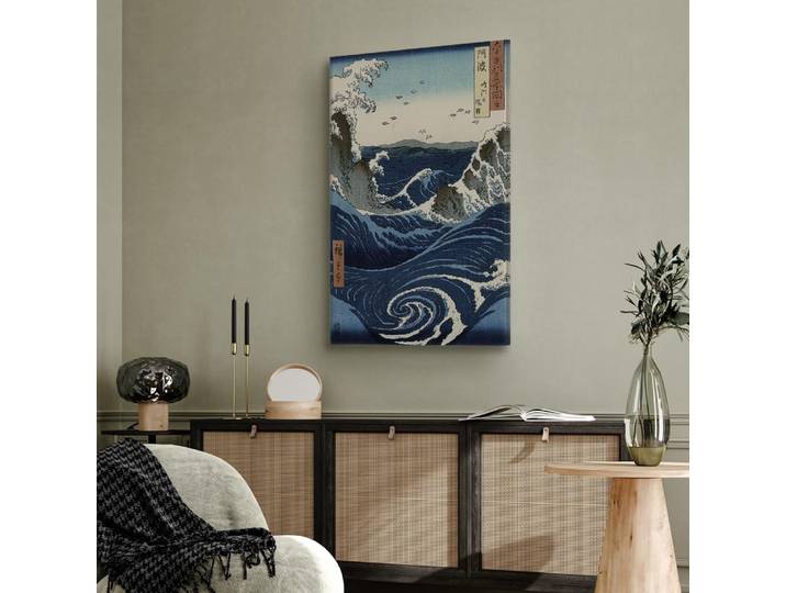 Leinwandbild View the Naruto whirlpools Filz Blau/Blau 60 x 90cm