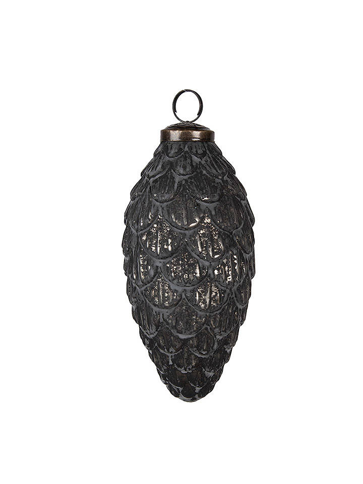 Clayre & Eef Christbaumkugel in Schwarz - (H)15 x Ø 7 cm - onesize