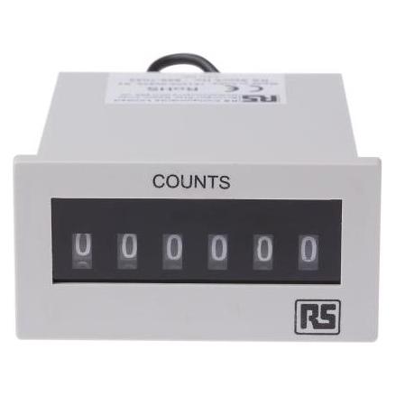 RS PRO Electromech Impulse Counter 56x26mm 24V (8967033)