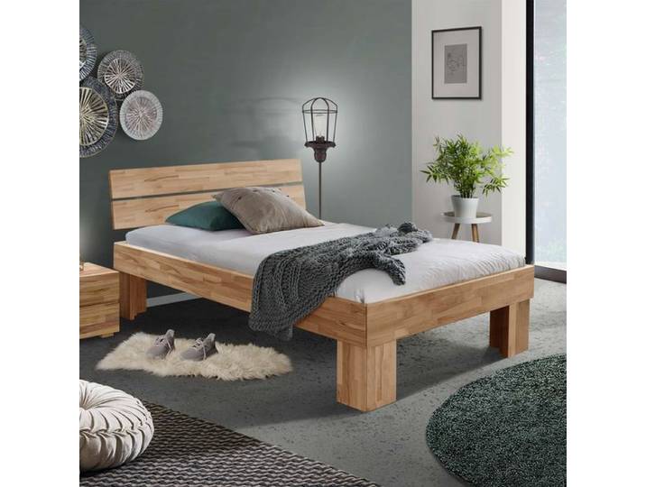 Bett Lucca Komfort Buche Massivholz 120x200cm Kernbuche