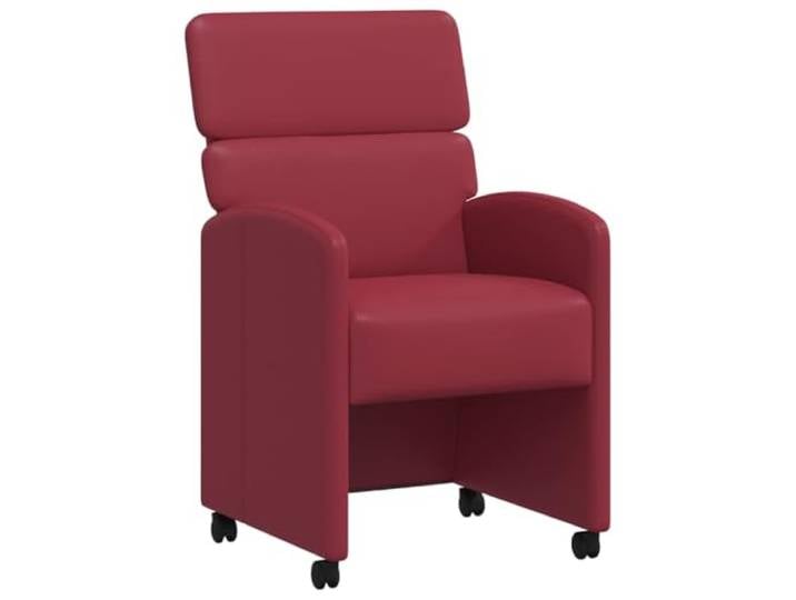 Todiikf 2er Set Esszimmerstühle mit Rollen Weinrot Kunstleder 58x65x98 cm Polsterstühle für Esszimmer und Küche: Ergonomisches Design, geschmeidiger Kunstlederbezug und dezente Rollen für Mobilität.