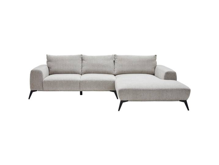 Stylife Ecksofa, Hellgrau, Metall, 3-Sitzer, Füllung: Schaumstoff, Ottomane rechts, L-Form, 298x187 cm, Stoffauswahl, seitenverkehrt erhältlich, Hocker erhältlich, Wohnzimmer, Sofas & Couches, Wohnlandschaften, Ecksofas