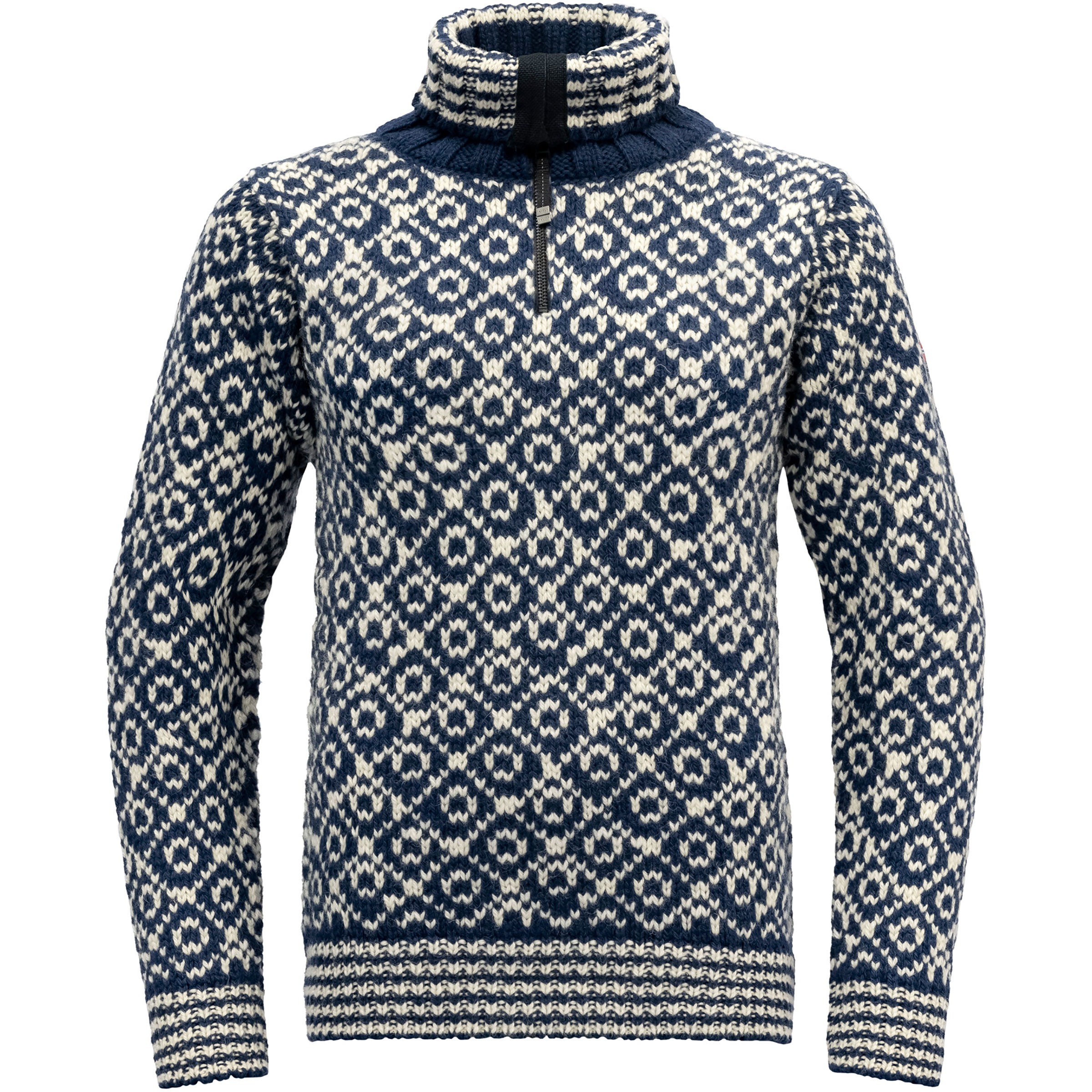 Devold Svalbard Wool Zip Neck Pullover blau Größe M Lifestyle Hautfreundlich