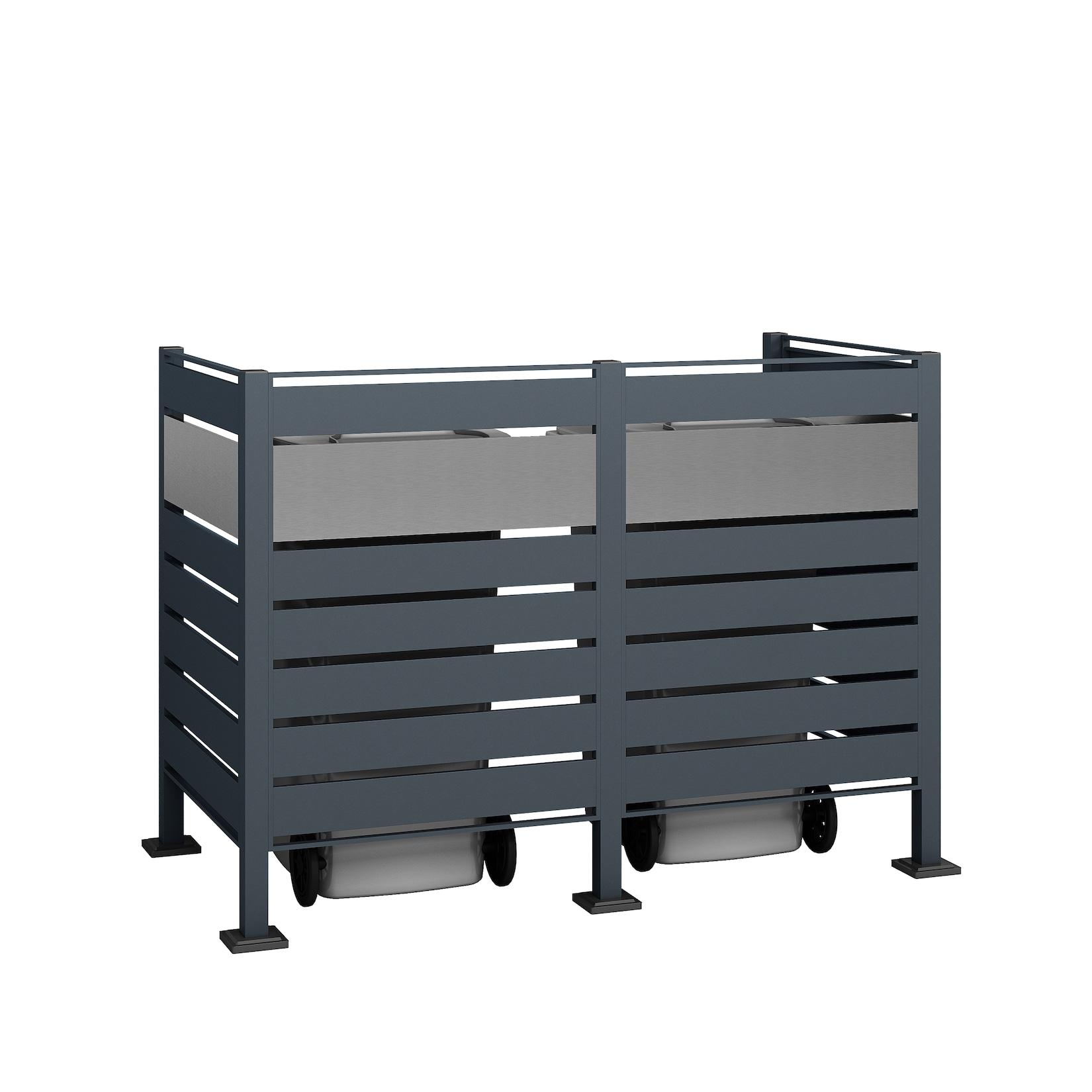 Westmann Metall Mülltonnenverkleidung Planum 120cm - versch. Ausführungen