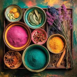 EUROART Glasbild 20 x cm Colourful Spices I Glas Bunt