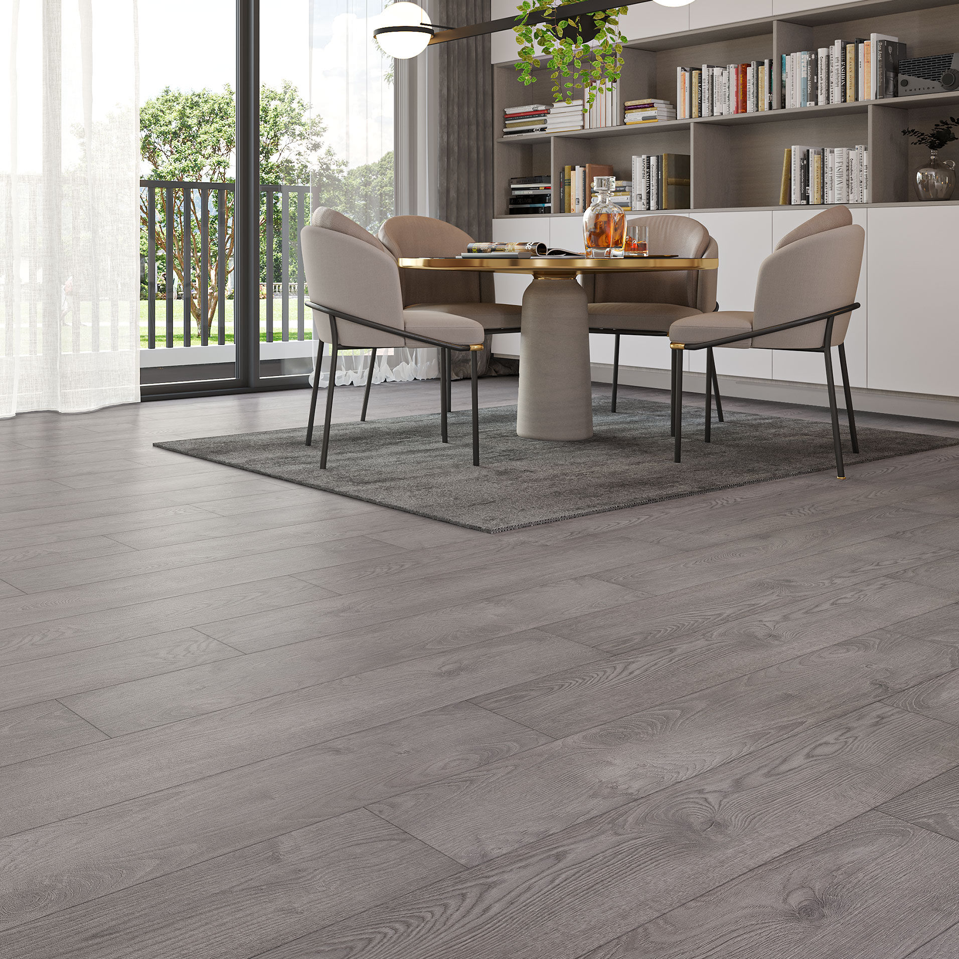 Luxury Flooring 12.99m² - Grey Vista 8mm Smokey Oak Laminate Flooring - Water Resistant