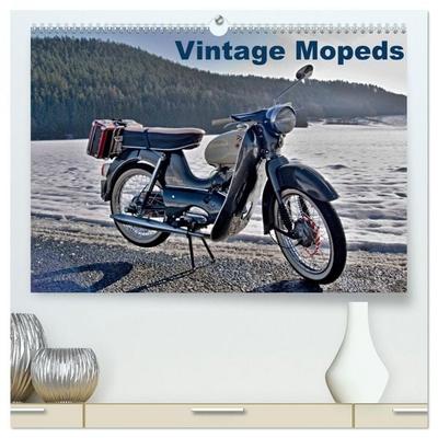 Vintage Mopeds (hochwertiger Premium Wandkalender 2026 DIN A2 quer), Kunstdruck in Hochglanz