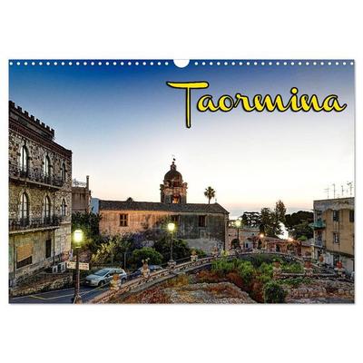 Taormina zur blauen Stunde (Wandkalender 2026 DIN A3 quer), CALVENDO Monatskalender