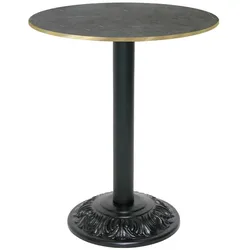 RestooTab - Tisch Versailles Ø60cm Dekor marquina kanten messingfarben