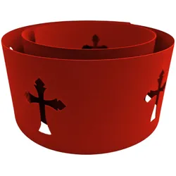 zaun|zu® Sichtschutzstreifen PREMIUM Halloween Grabsteine Rot 2,55m