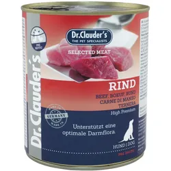 Dr. Clauder's Selected Meat Pre Biotics 800g Dosen Hundenassfutter Rind 6x800g